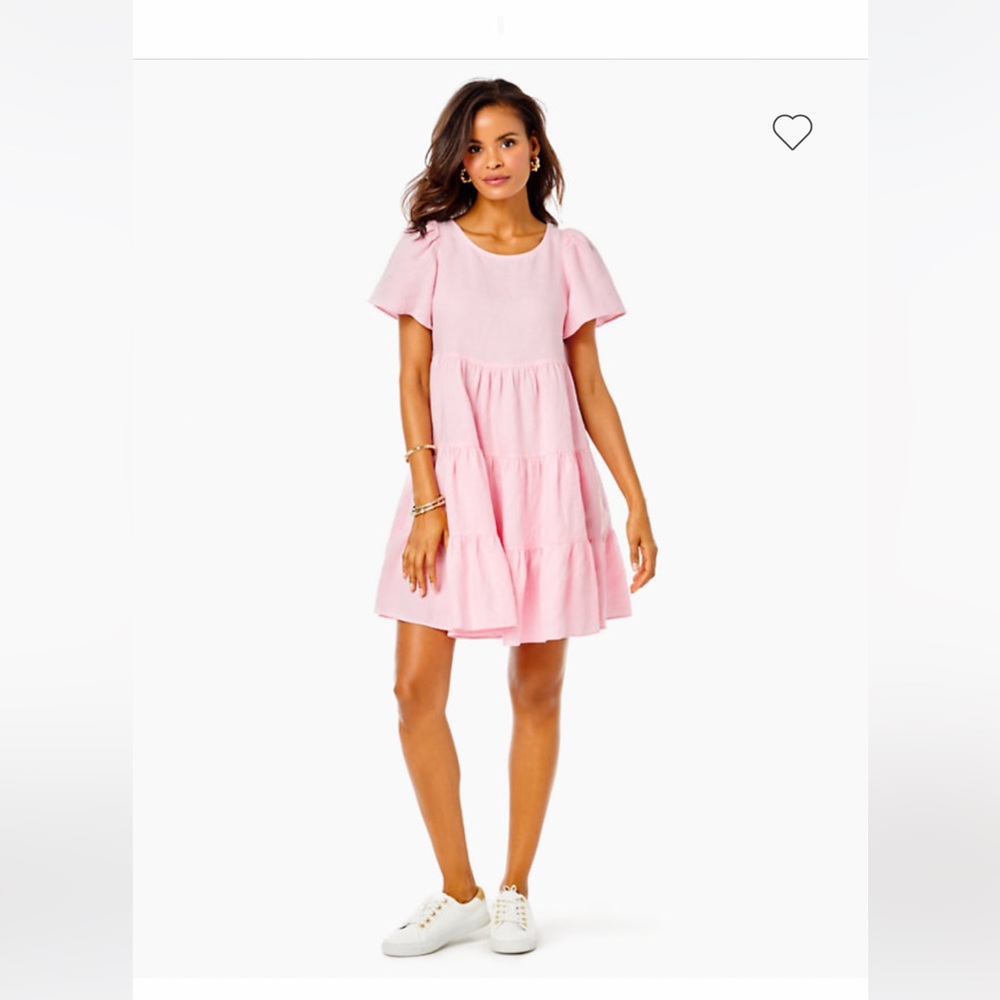 Lilly Pulitzer; Jocelyn Short Sleeve Dress; 100% Linen